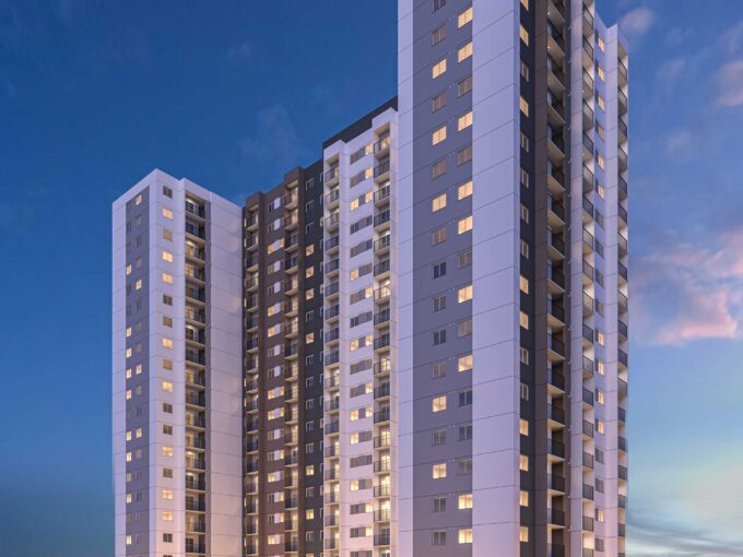 Fachada Vibra Rio Bonito apartamento na planta Socorro São Paulo