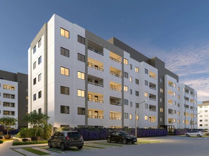 Oceanside Recreio – Fachada principal Emccamp Recreio dos Bandeirantes